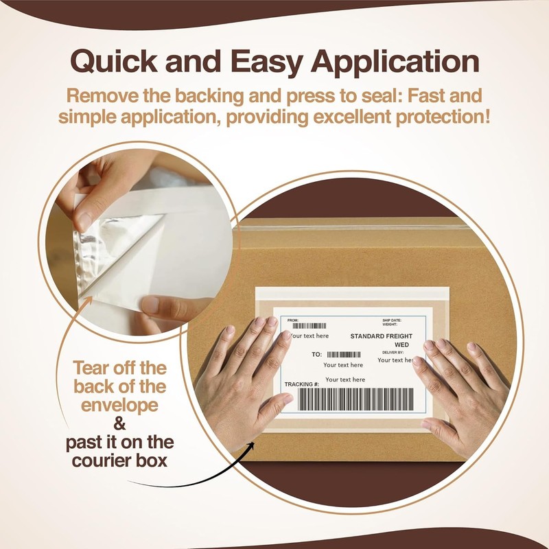 Flextribe Label Sleeves - 3.12 Mil Thick 500 Pack 9.5 X 12 Strong Adhesive Back gallery