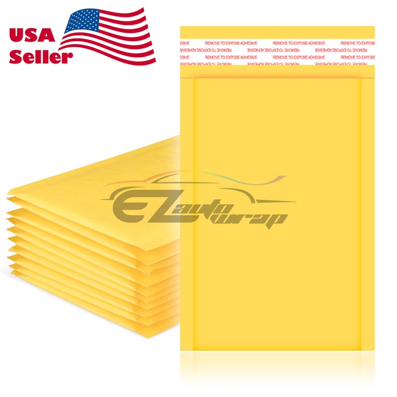 #00 5″x8″ (13cm x 21cm) Yellow Kraft Bubble Mailer Mailing Shipping Envelope Bag