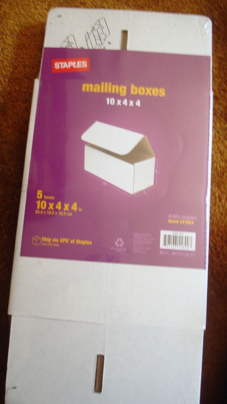 STAPLES MAILING BOXES 10″ X 4″ X4″ 5 BOXES