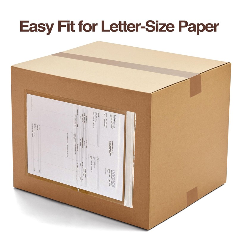 Flextribe Label Sleeves - 3.12 Mil Thick 500 Pack 9.5 X 12 Strong Adhesive Back gallery