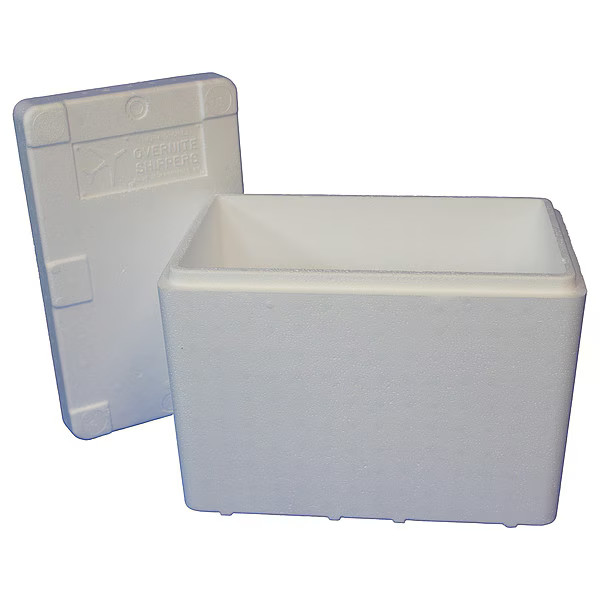 Insulated Overnight Shipping Foam & Carton, Inside 14 in L x 8 in W x 10 in D
