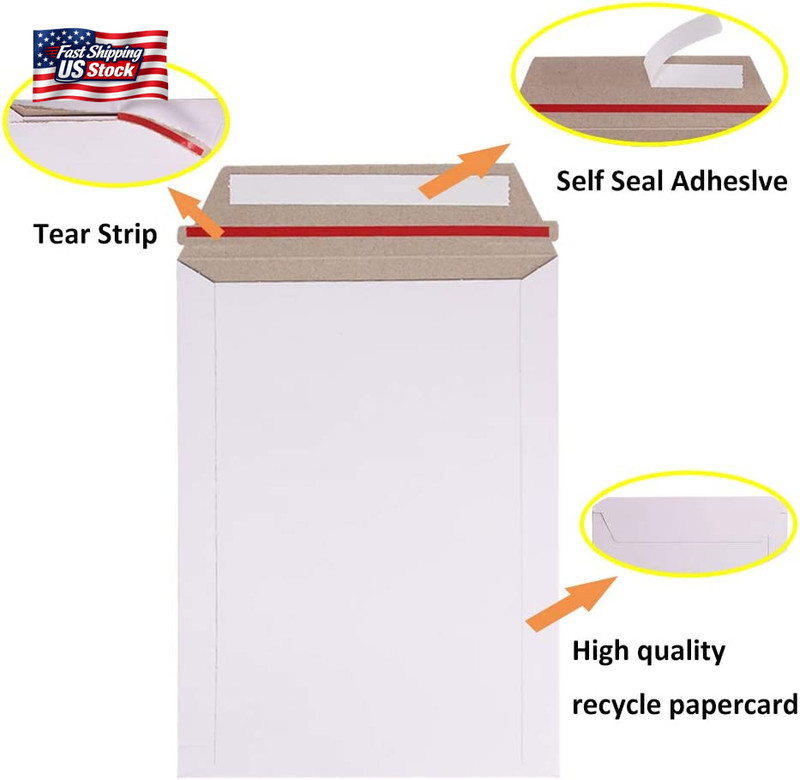 Zmybcpack 100 Pack 9X12 Inch Self Seal Photo Document Mailers Stay Flat White Ca gallery