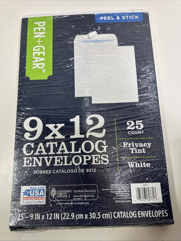 Pen+Gear Peel & Stick 9 X 12″ Catalog Envelope White Privacy Tint 25ct