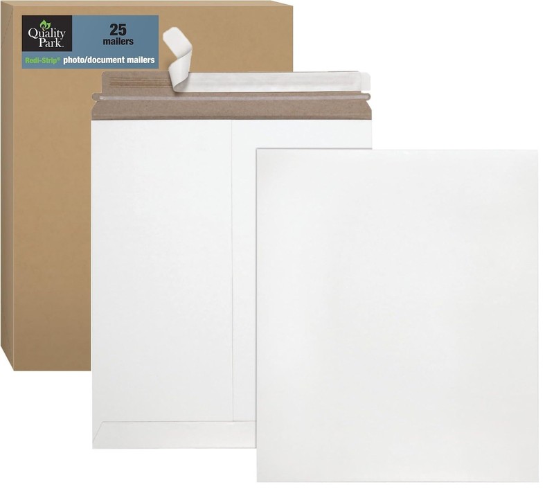 Photo Document Mailers, Redi-Strip Self Seal Closure, Rigid Stay Flat Mailer,…