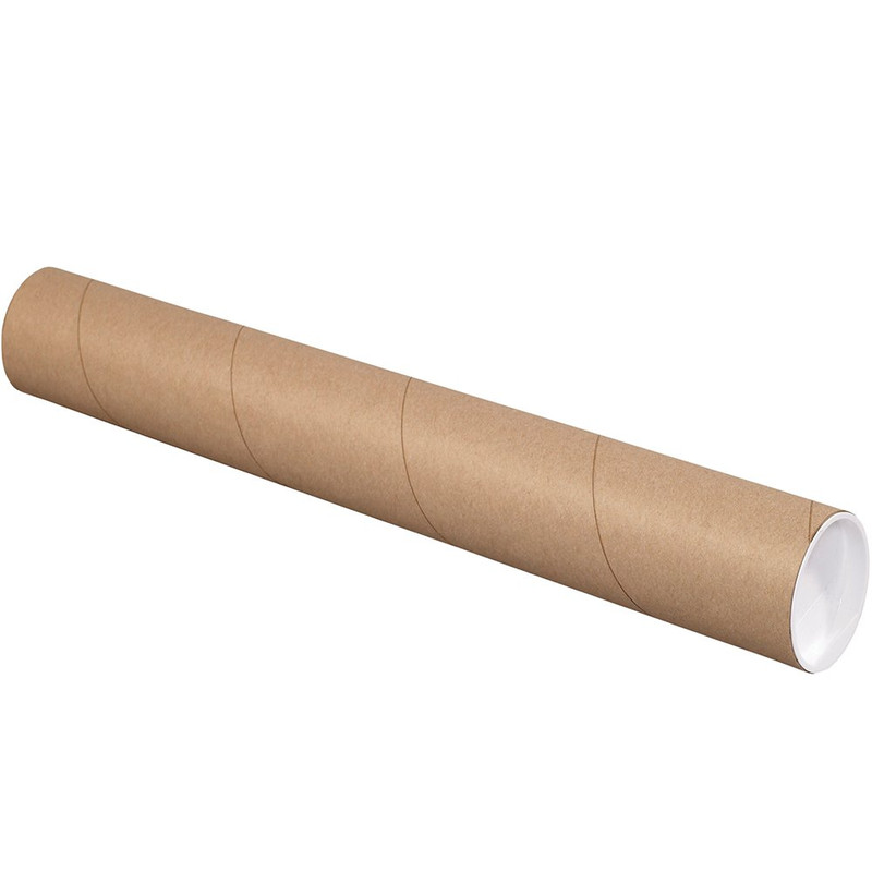 Box Usa Aviditi Kraft Mailing Tubes Caps 3 X 25 Pack Of 24 For Storing Mailing