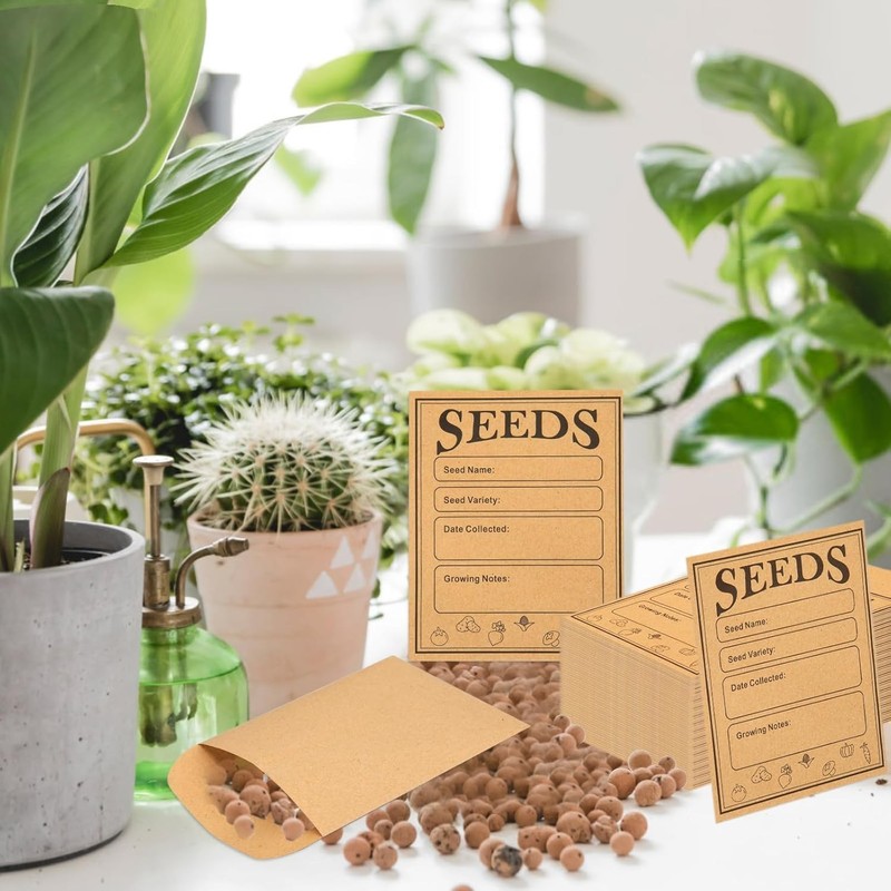 150 Pack Small Seed Saving Envelopes Bulk Blank Paper Coin Packets 4.7x3.2" gallery