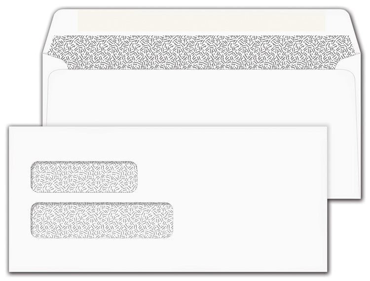 92501 Double Window Confidential Self-Seal Envelope 4 1/8 x 9″ QTY 250