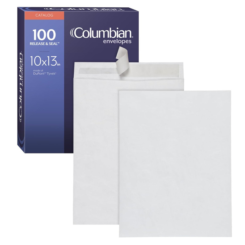 Self-Seal Mailers, Self-Sealing Envelopes, Made with Dupont Tyvek Material, 14 L