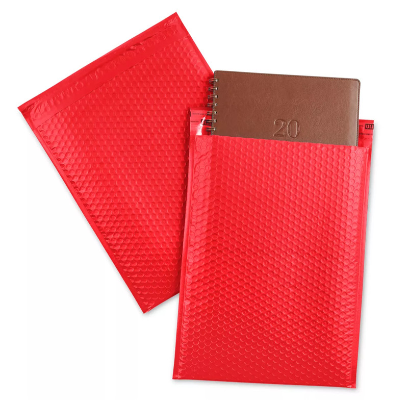 Uline Economy Colored Poly Bubble Mailers #5 – 10 1⁄2 x 16″, Red 100 pieces