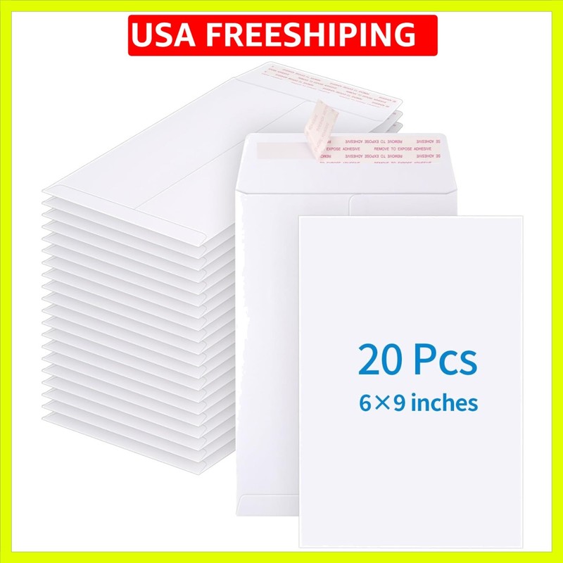 20 Pack Catalog Envelopes Self Seal, 6 x 9 Inches Catalog Mailing Envelopes,W…