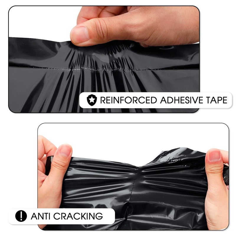 Black Poly Mailers 14.5x19 100 Pack Self-Seal Shipping Bags for Clothing Busi... gallery
