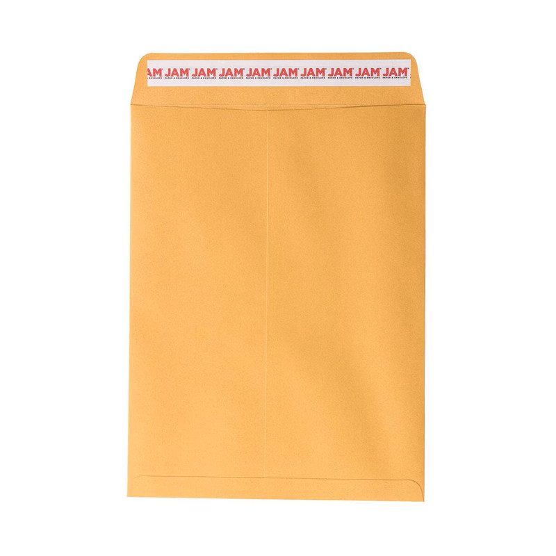 50 Envelopes JAM PAPER 9 x 12 Open End Envelopes Peel and Seal Closure Kraft