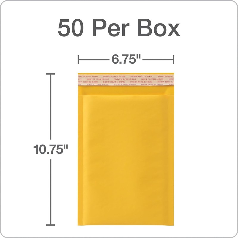 Quality Park Bubble Mailers 6x9 Shipping Envelopes 50 Box gallery