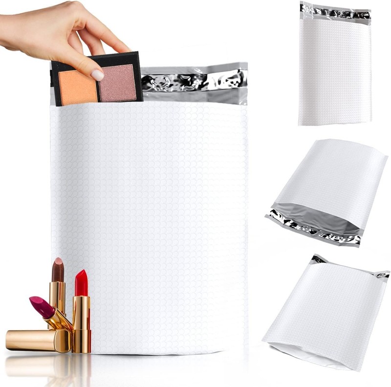 11x13x4 Expandable Bubble Mailers Large White Gusseted Padded Envelopes 10ct