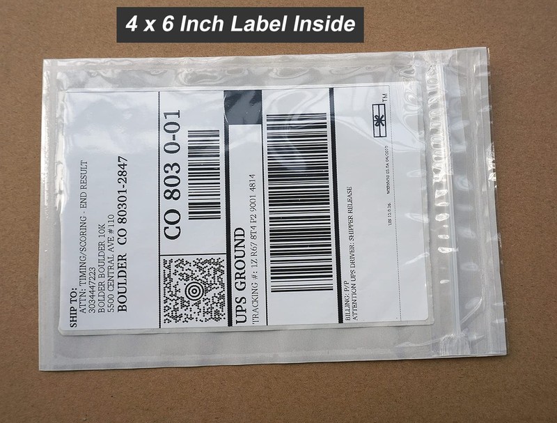 Premium 5'' x 7.5'' Resealable Adhesive Label/documents Pouches (50 Pack) gallery