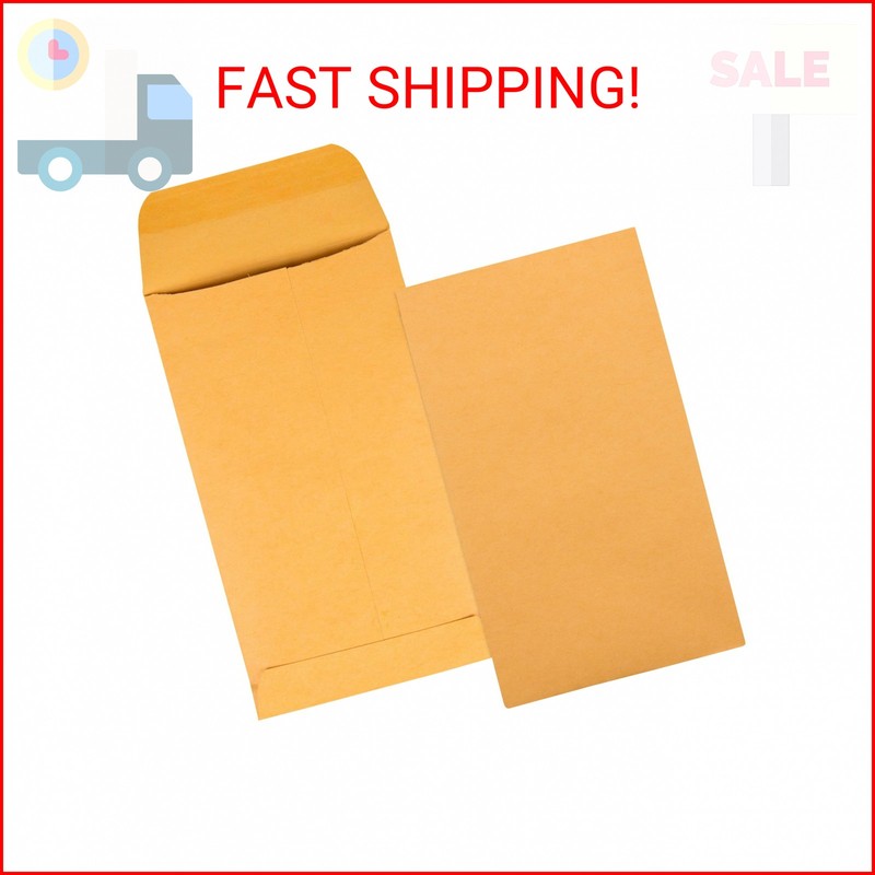 Quality Park #5 1/2 Coin Envelopes, 3 1/8 x 5 1/2, Gummed, Small Parts, Jewelry gallery