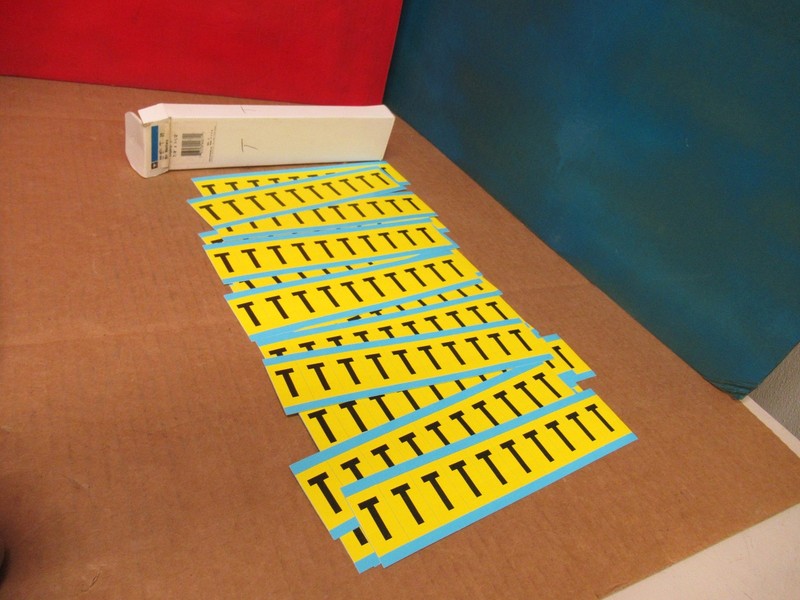 IDEAL BIN MARKER LEGEND: T 44-671 7/8" X 1-1/2" LOT OF 20 NEW IN BOX