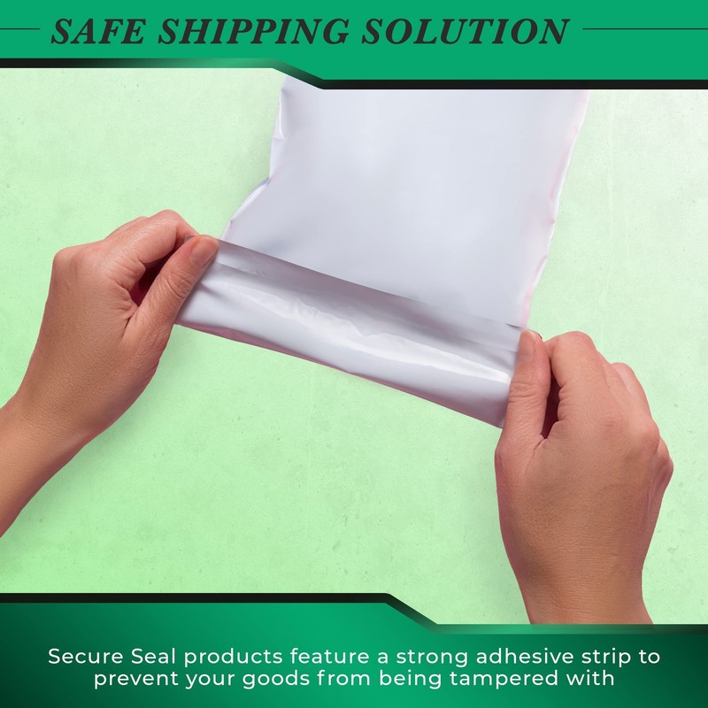 100 Pack of 9 x 12 White Poly Mailers - Self Sealing Shipping Envelopes â€“ M... gallery