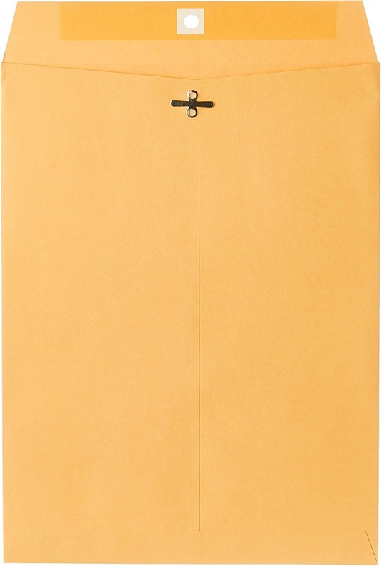 Mead Letter Size Mailing Envelopes, Clasp Closure, All-Purpose 9 x 12, Brown
