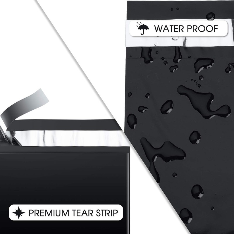 Black Poly Mailers 14.5x19 100 Pack Self-Seal Shipping Bags for Clothing Busi... gallery