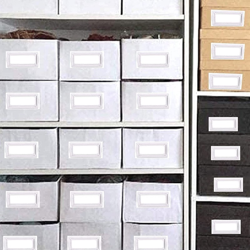 Self Adhesive Metal Bookplates for Books Cards 10Pcs Horizontal Large, Silver gallery