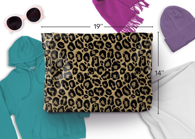 100 PCS Leopard Print Poly Mailers Waterproof Opaque Envelopes 14x19 Inch gallery