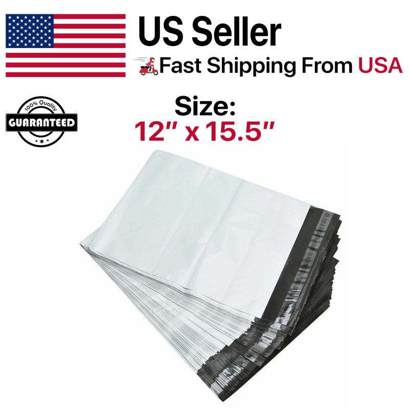 12″ x 15.5″ POLY MAILERS SHIPPING ENVELOPES PLASTIC SELF SEALING MAILING BAGS