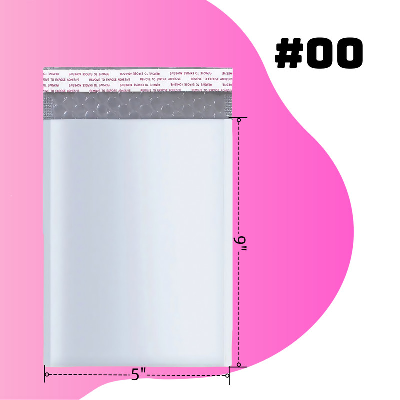 #000 5×9” Poly Bubble Mailers Padded Envelopes Bags Shipping Mailing Self-Seal