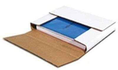 50 Lg LP Bookfolds 12-1/2 x12-1/2 x 2 White Multi Depth Corrugated Mailer Box