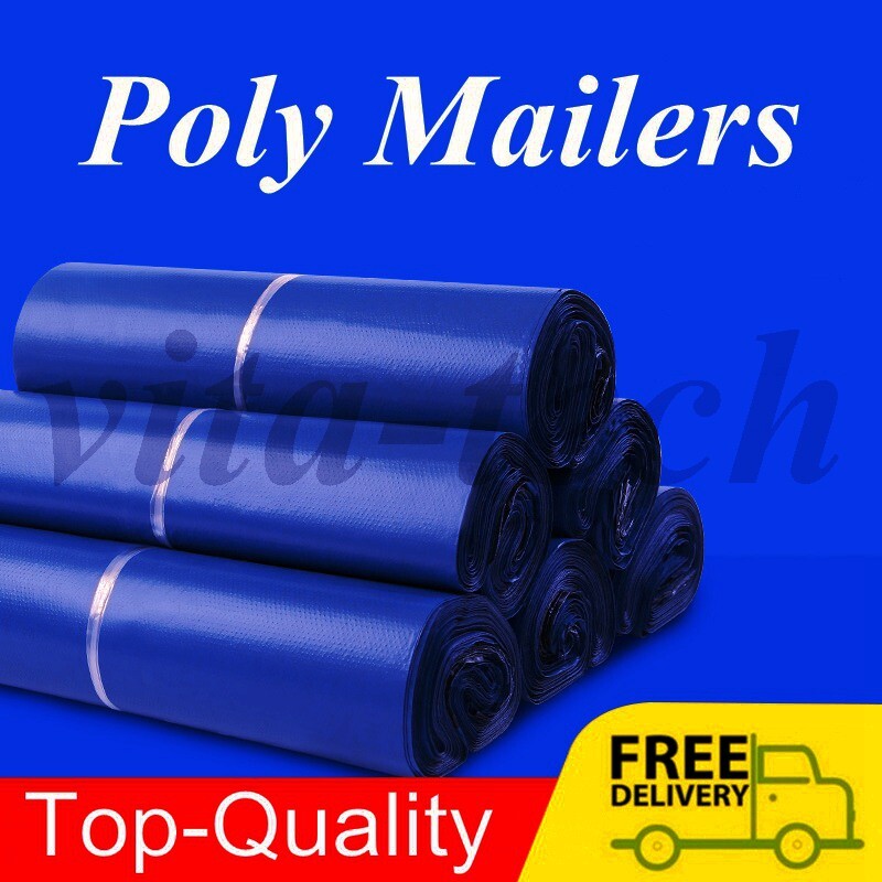 Poly Mailers Shipping Mailing Packaging Plastic Envelope Self Sealing Bags Blue
