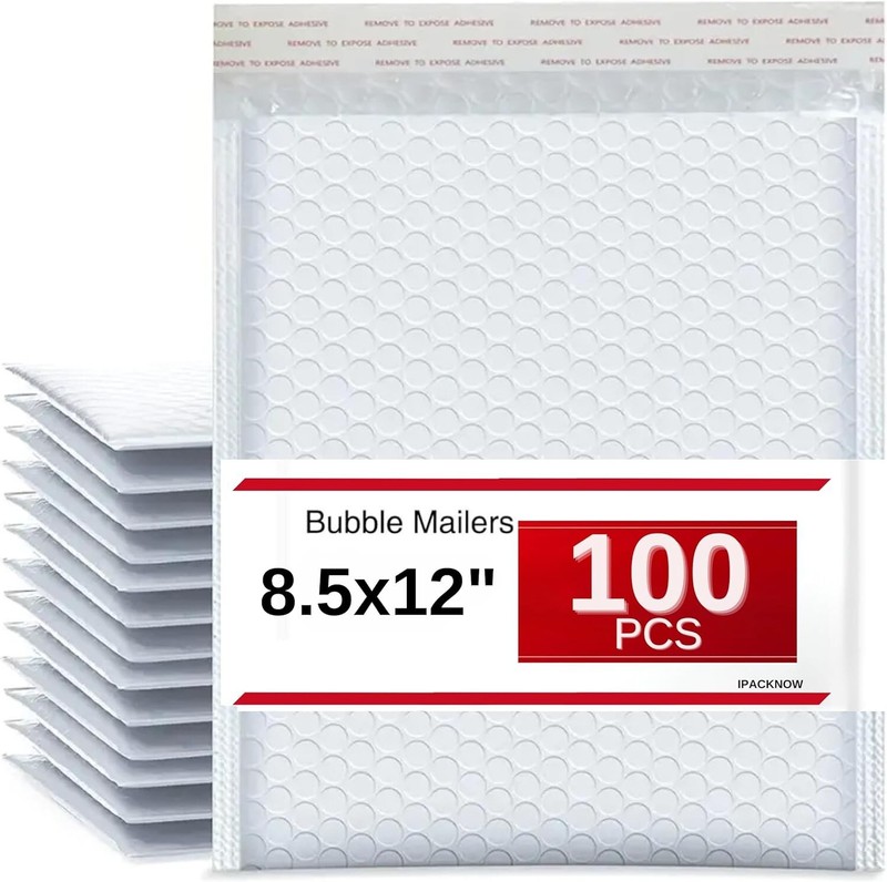 100 PC #2 8.5x12 Poly Bubble Envelopes Grey Padded Shipping Self Seal Mailers