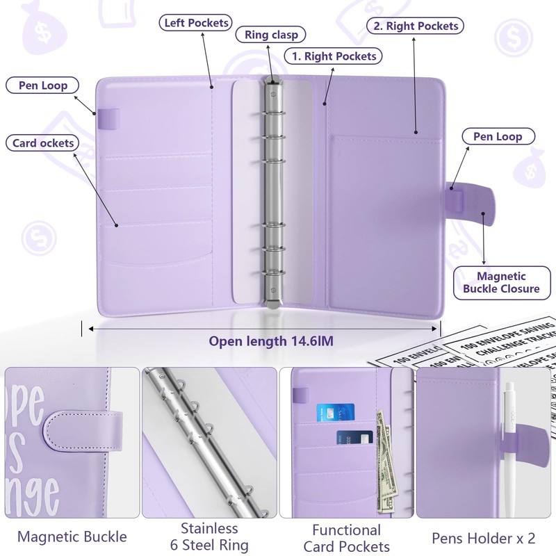 100 Envelopes Money Saving Challenge, Easy and Fun Way to Save $5,050, Budget Bi gallery