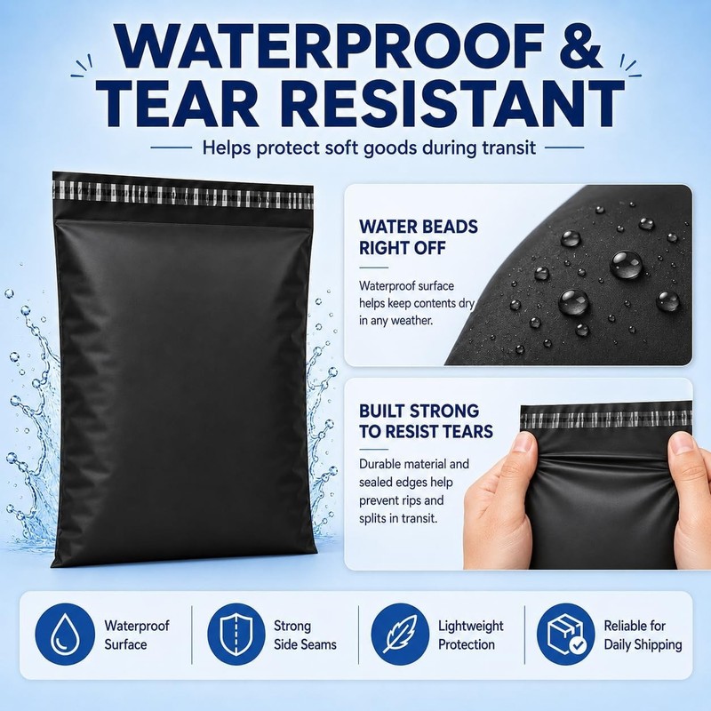 Self-Sealing 10x13 Poly Mailers - 50 Waterproof Shipping Bags for Small Business gallery