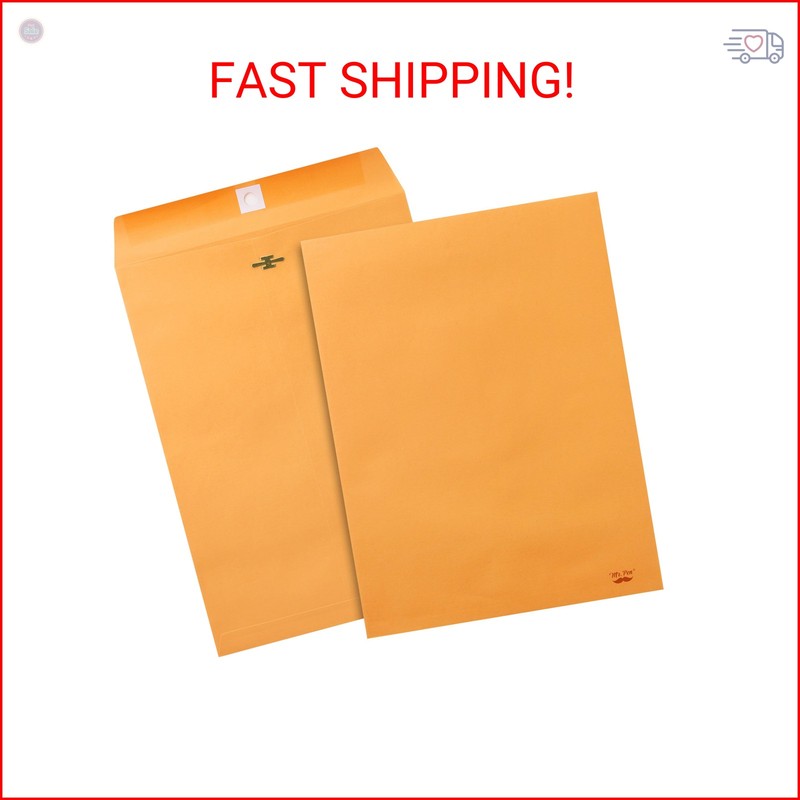 Mr. Pen- Clasp Envelopes, 18 Pack, 9×12 Inches, Brown Kraft, Mailing Envelope wi