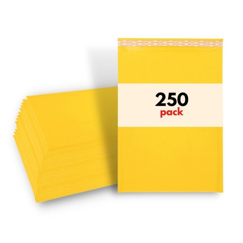 250 #00 5×10 Kraft Paper Padded Bubble Envelopes Mailers Shipping Bags 5″ x 10″