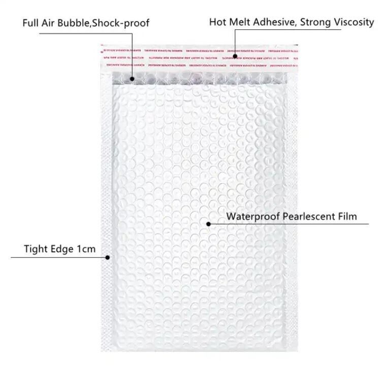 50 #2 8.5" x 11" Poly Bubble Padded Envelopes Mailers Shipping Bags White 9x12 gallery