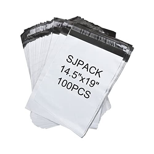 100pcs 14.5×19 Poly Mailers 2.5 Mil Envelopes Shipping Bags With Self Sealing…