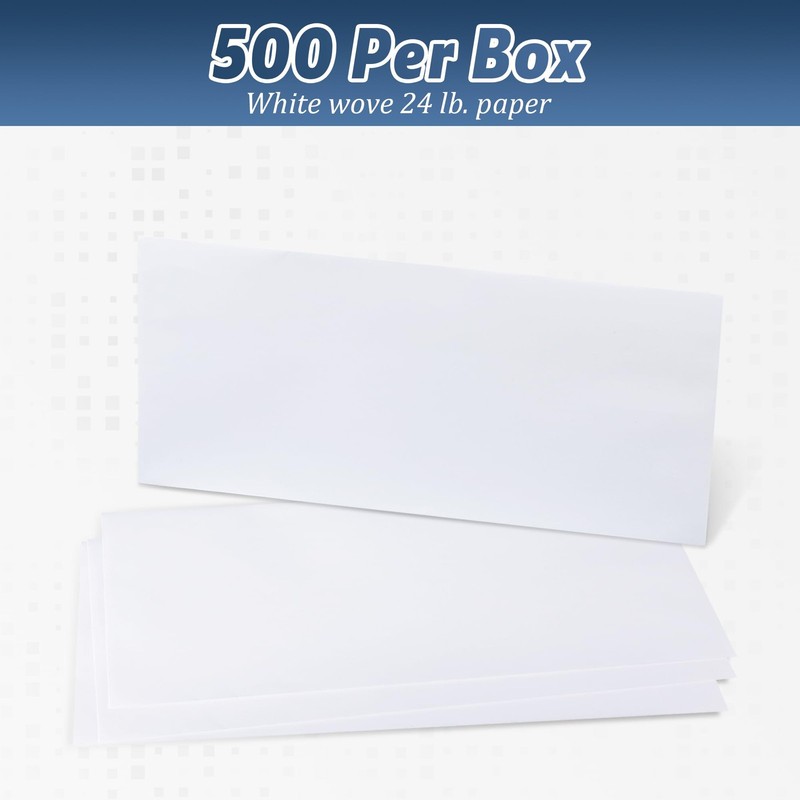 Yeplan 500PCS #10 Envelopes Letter Size Self Seal 4.1 x 9.5 inches, White gallery