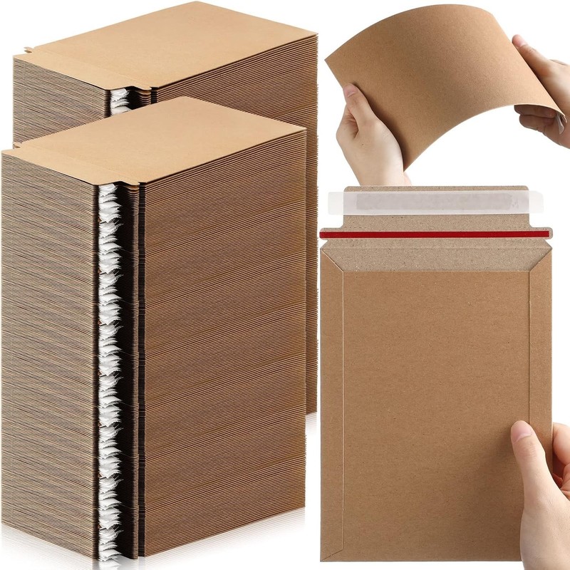 350PCS 6×8 Rigid Photo Mailers, Keep Flat Cardboard Shipping Envelopes