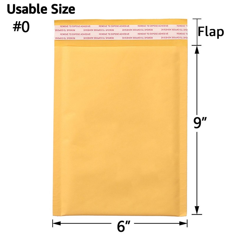 25/50/100Pack Kraft Bubble Mailers Self-Sealing Padded Envelopes #0 #CD #1 #2 #3