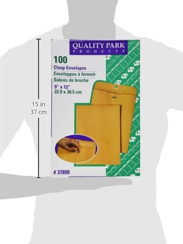 100 Pcs CLASP ENVELOPES 9x12 28lb Kraft Shipping Mailing Gummed Business Manila gallery
