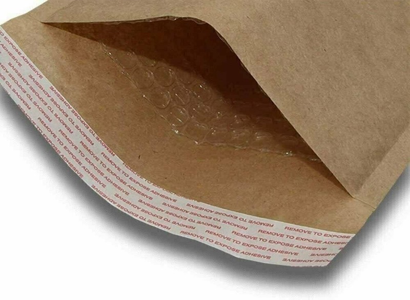 100 #0 6x10 Kraft Natural Paper Padded Bubble Envelopes Mailers Case 6 x10 Gold gallery