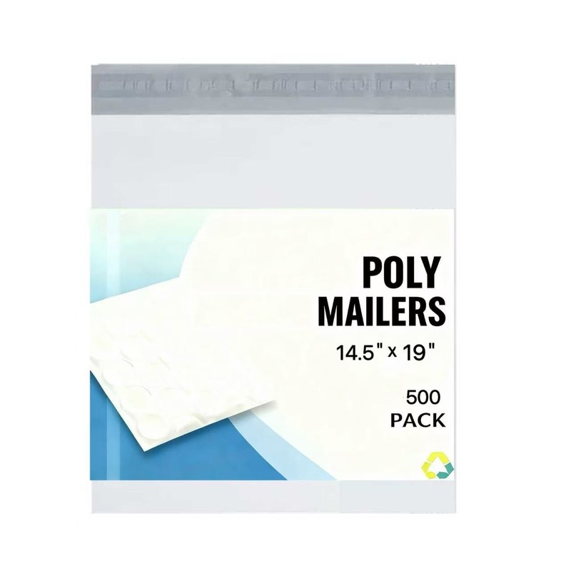 #6 14.5×19 Poly Mailers Plastic Envelopes Shipping Bags WHITE 500 Pieces