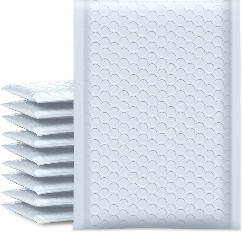 Bubble Mailers 5X8.6 Inch Usable Size 5X7 Inch White 50 Pack Padded Envelopes Sm