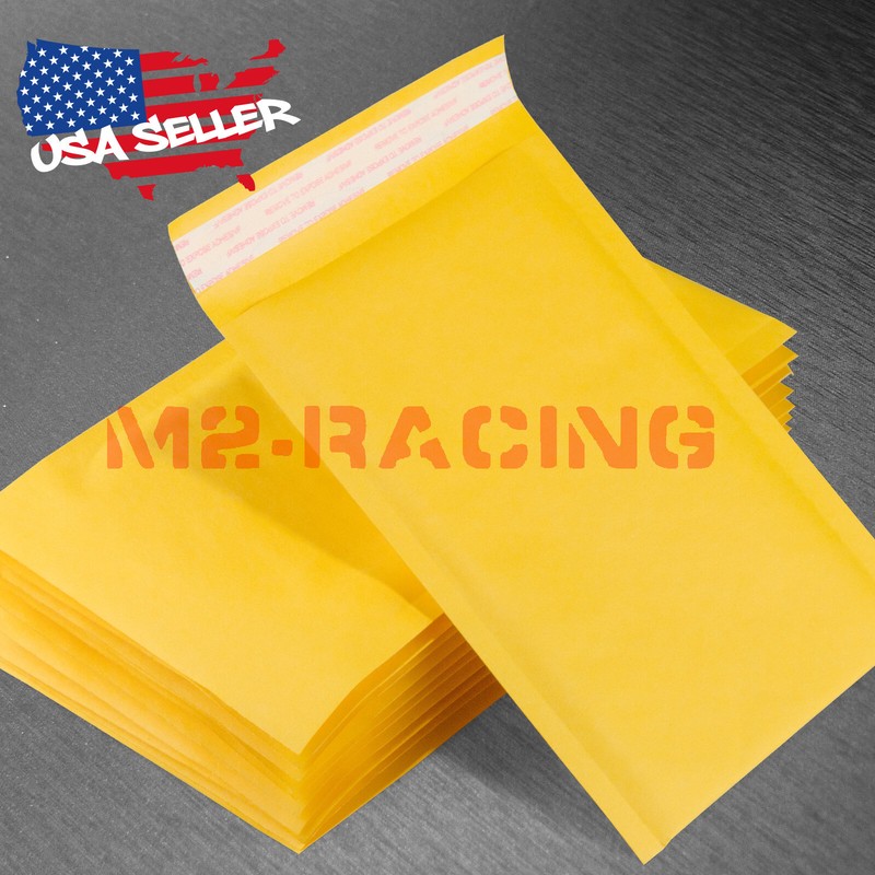 #000 4.5″x8″ (12cmx20cm) Yellow Kraft Bubble Mailer Mailing Shiping Envelope Bag
