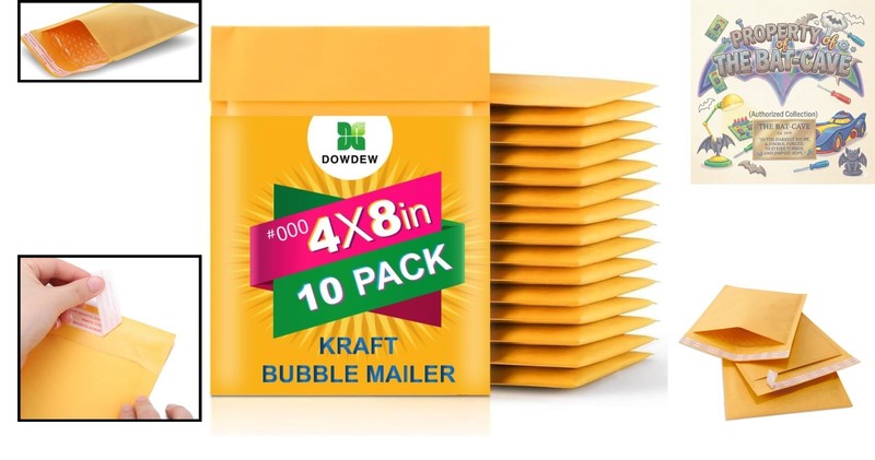 Secure Your Shipments with 10 Pack Kraft Bubble Mailers 4" x 8" Padded Envelopes gallery