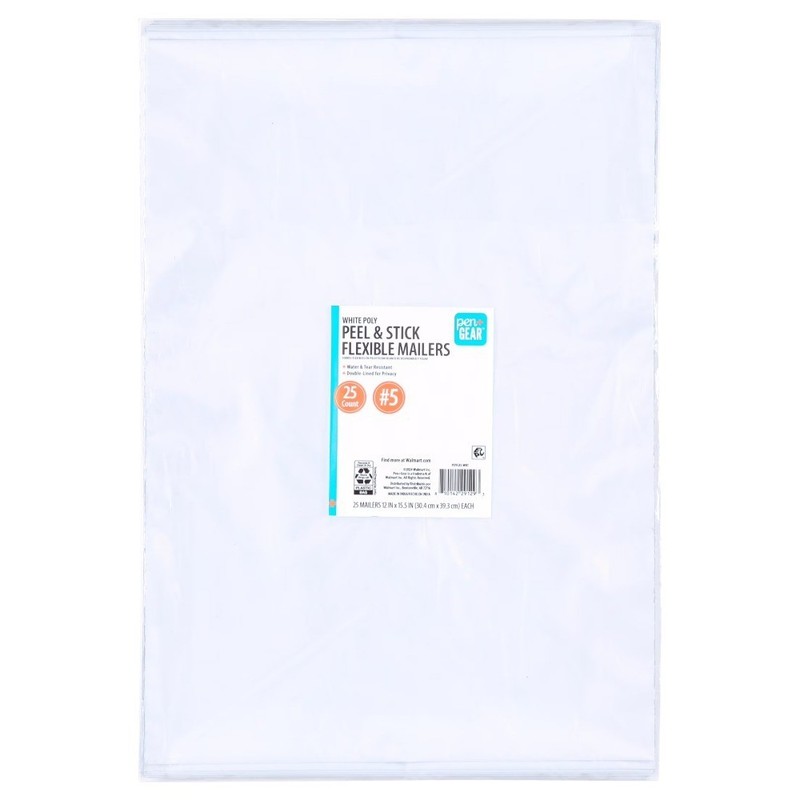 Self Seal Poly Mailers 12×15.5 Inches White Envelopes Shipping Bags Packaging 25
