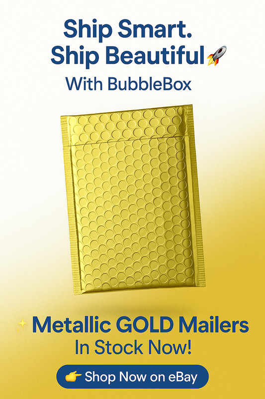 Metallic Gold Poly Bubble Mailers Shipping Envelopes Bags # 2 8.5" x 12" gallery