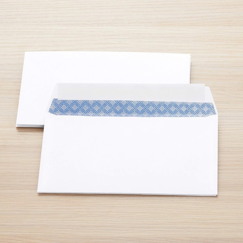 Amazon Basics Security Self-Seal Mailing Envelope, White, 6 100-Pack, White gallery