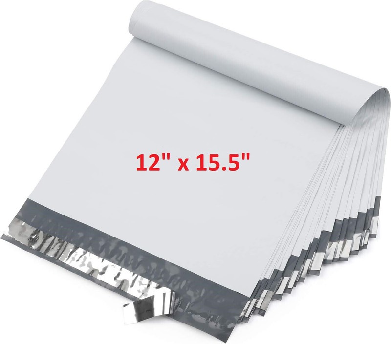 500 Pack White 12×15 Large POLY Mailer Self Seal Strong BAGS ENVELOPES SHIPPING